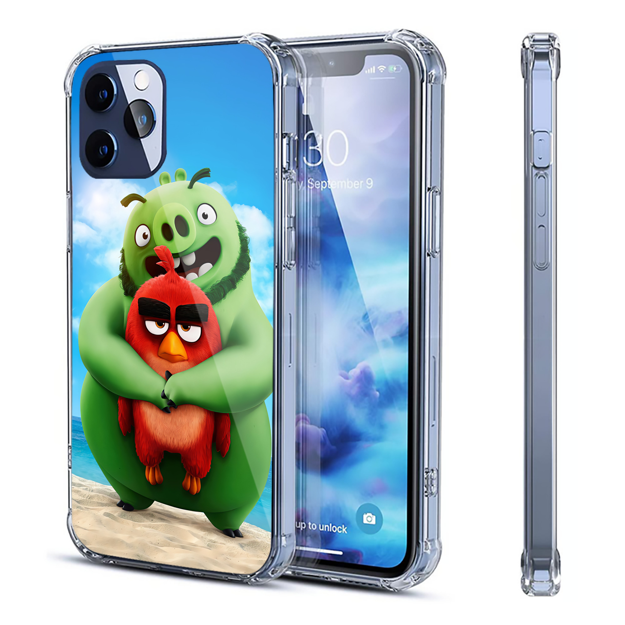 （画像用） Angry Birds アングリーバード 【iPhone 12シリーズ対応】透明スマホケース（クリアソフトケース）